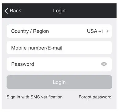 Lumary Smart Wi-Fi Dimmer Switch User Guide - Log into the app