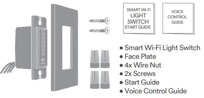 Lumary Smart Wi-Fi Dimmer Switch User Guide - What’s in the Box
