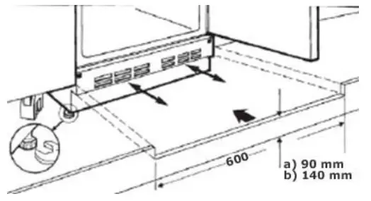 CANDY CFU 135 NEK N Integrated Undercounter Freezer - unscrewing