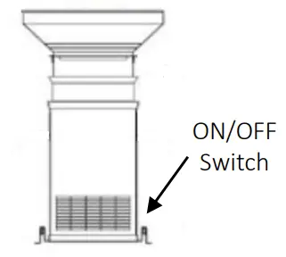 Turn on the Downdraft Air Filter System