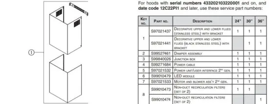 FIG 19 REPLACEMENT PARTS