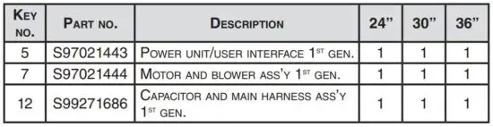 FIG 21 Replacement parts and repairs