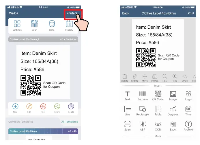 Connect with Printer via BT