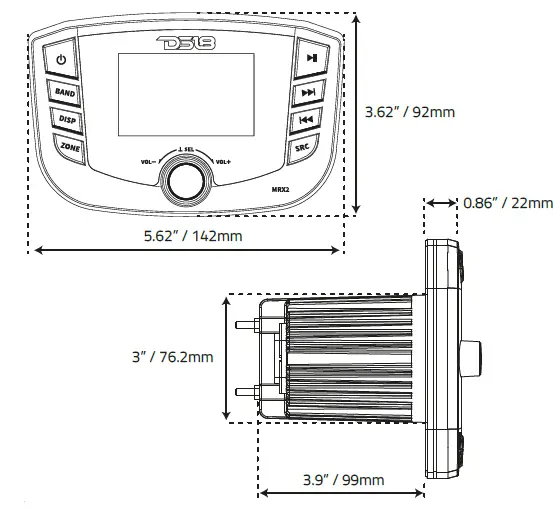 DS18 MRX2 Marine and Powersport Head Unit-03