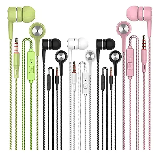 Kamon-5-Pack-Earbuds-Headphones-Remote-Mic-Earphones
