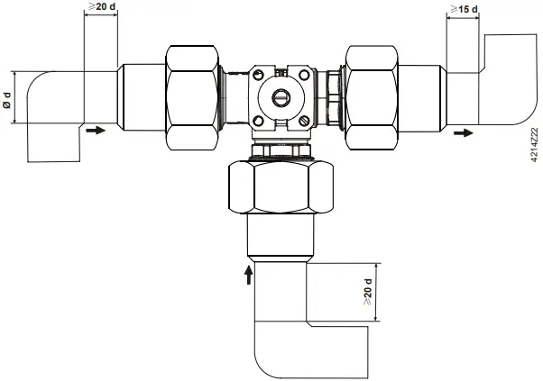 SIEMENS VAG61 2-port ball valve, externally threaded 3B