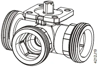 SIEMENS VAG61 2-port ball valve, externally threaded B