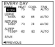 BARD THERMOSTAT Menu Driven Display 1120-44 8