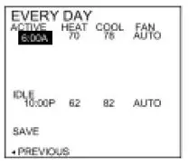 BARD THERMOSTAT Menu Driven Display 1120-445 4