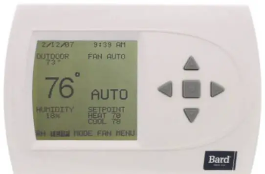 BARD THERMOSTAT Menu Driven Display 1120-445APRODUCT