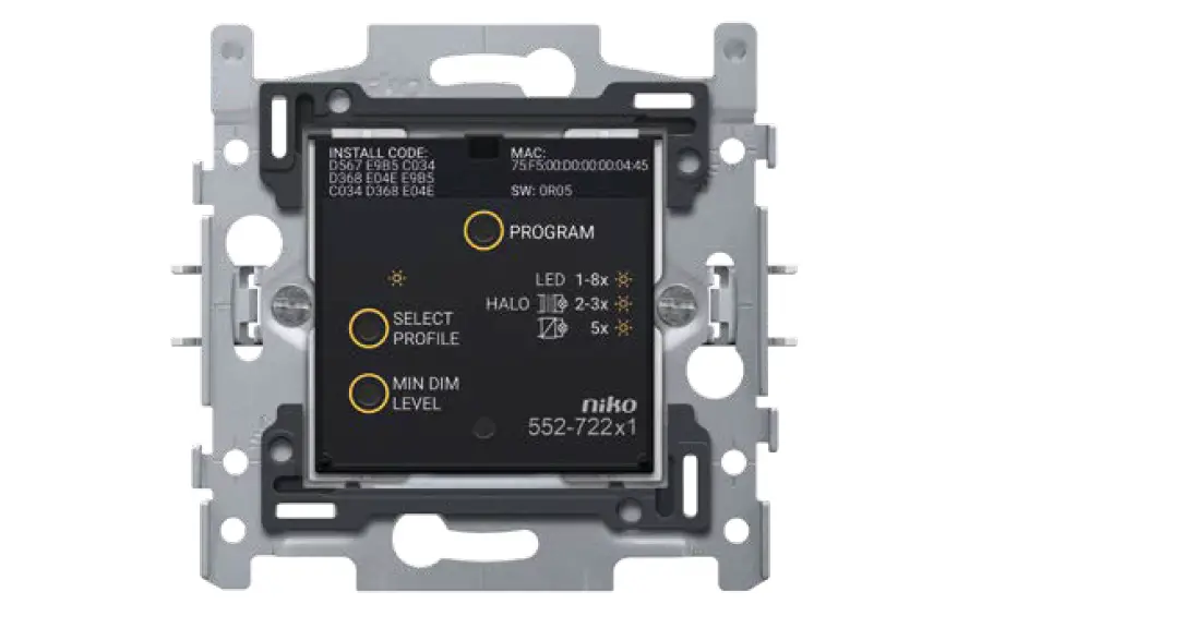 Niko 552-72201 Zigbee Connected Dimmer 2 Wire User Manual
