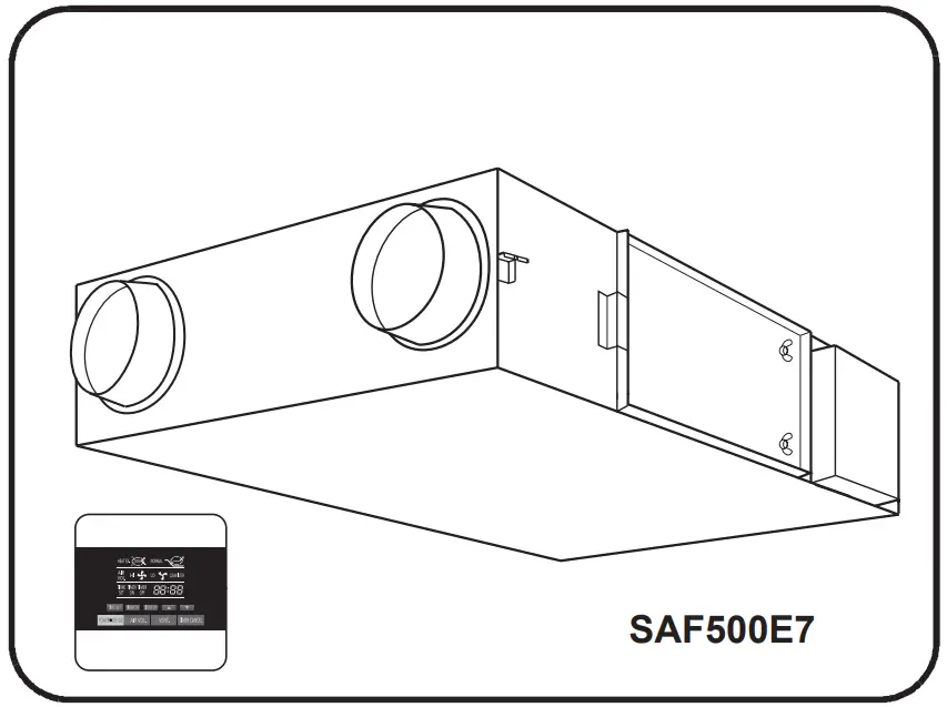 MITSUBISHI ELECTRIC SAF500E7 Energy Recovery Ventilator - fig 19