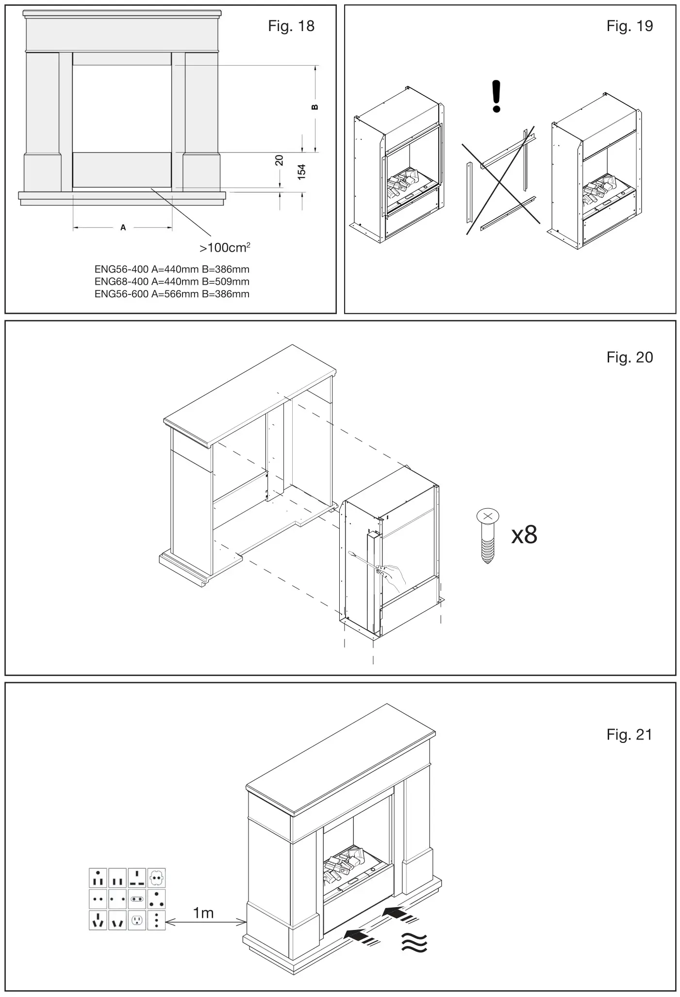DC Dimplex Chassis Electric Fire Burner - fig18-fig21