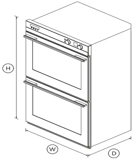 FISHER PAYKEL OB30DTEPX3_N 11 Function Double Oven - DIMENSIONS