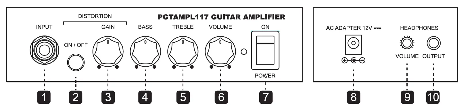 PYLE PGTAMPL117 Electronic Guitar Amplifier fig (3)