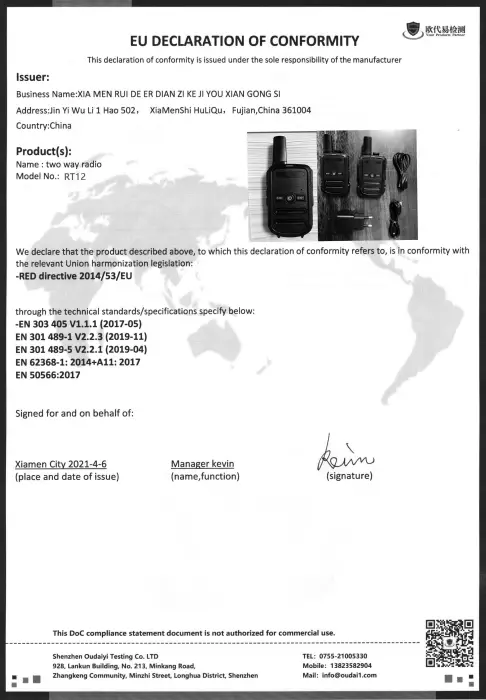 Radtel RT12 Rechargeable Walkie Talkies-2