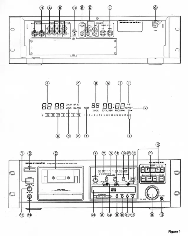 marantz PMD350 Combination Stereo Cassette Deck CD Player - fig 3