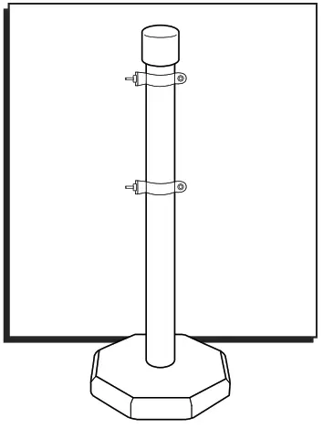 ULINE H-4588, H-4589, H-4591 Portable Sign Base -