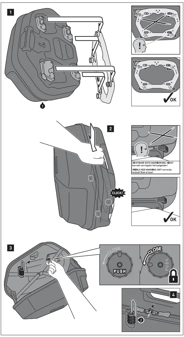 SW-MOTECH KFT 08 922 60101 B AERO ABS side case system 2x25 l Kawasaki Versys 100 - fig 15