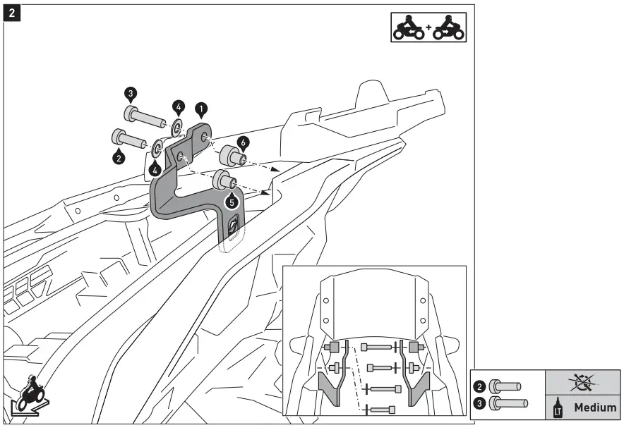 SW-MOTECH KFT 08 922 60101 B AERO ABS side case system 2x25 l Kawasaki Versys 100 - fig 4