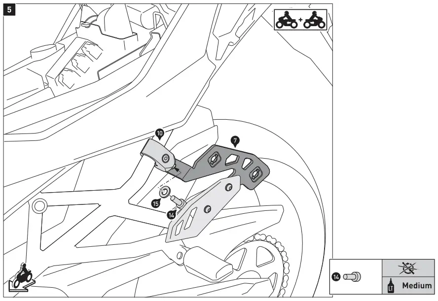 SW-MOTECH KFT 08 922 60101 B AERO ABS side case system 2x25 l Kawasaki Versys 100 - fig 7