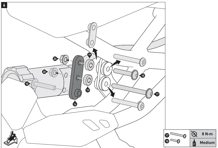 SW-MOTECH KFT 08 922 60101 B AERO ABS side case system 2x25 l Kawasaki Versys 100 - fig 8