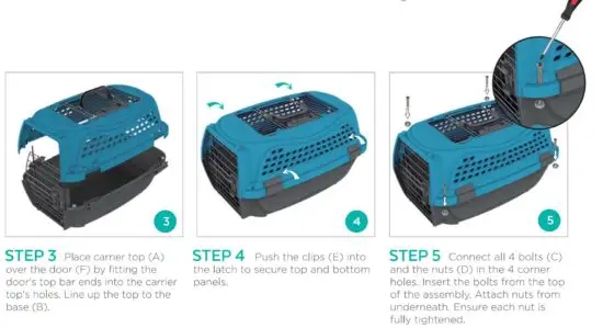 FIG 3 KENNEL ASSEMBLY INSTRUCTIONS