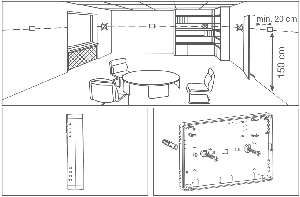 GENERAL ARUNA 301S Digital Room Thermostat - fig 1