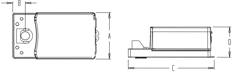 neptronic RM080 360 in.lb Actuators - Dimensions