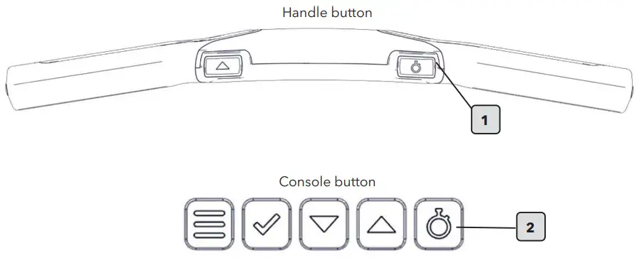 LifeFitness PRF-ROW-TFT Heat Performance Row - Handle button
