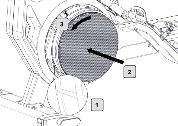 LifeFitness PRF-ROW-TFT Heat Performance Row - clockwise to lock