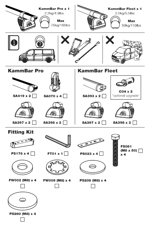 Rhino KB2PR FL KammBar Fleet System - fig