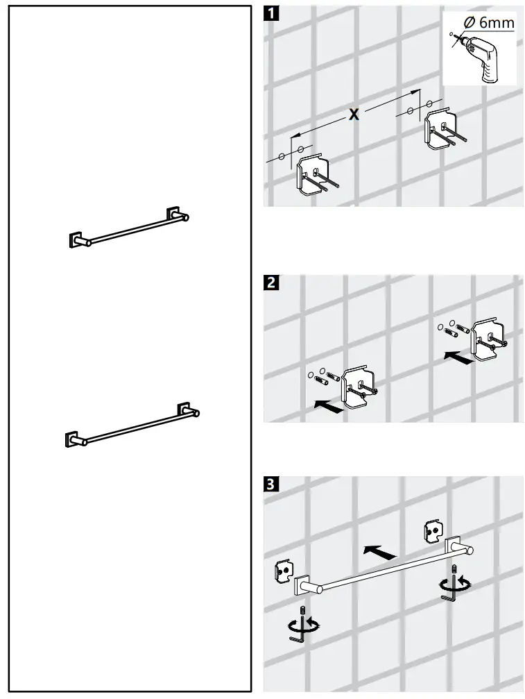 Kraus KEA-17736BG Gold Wall Mount Single Towel Bar fig 4