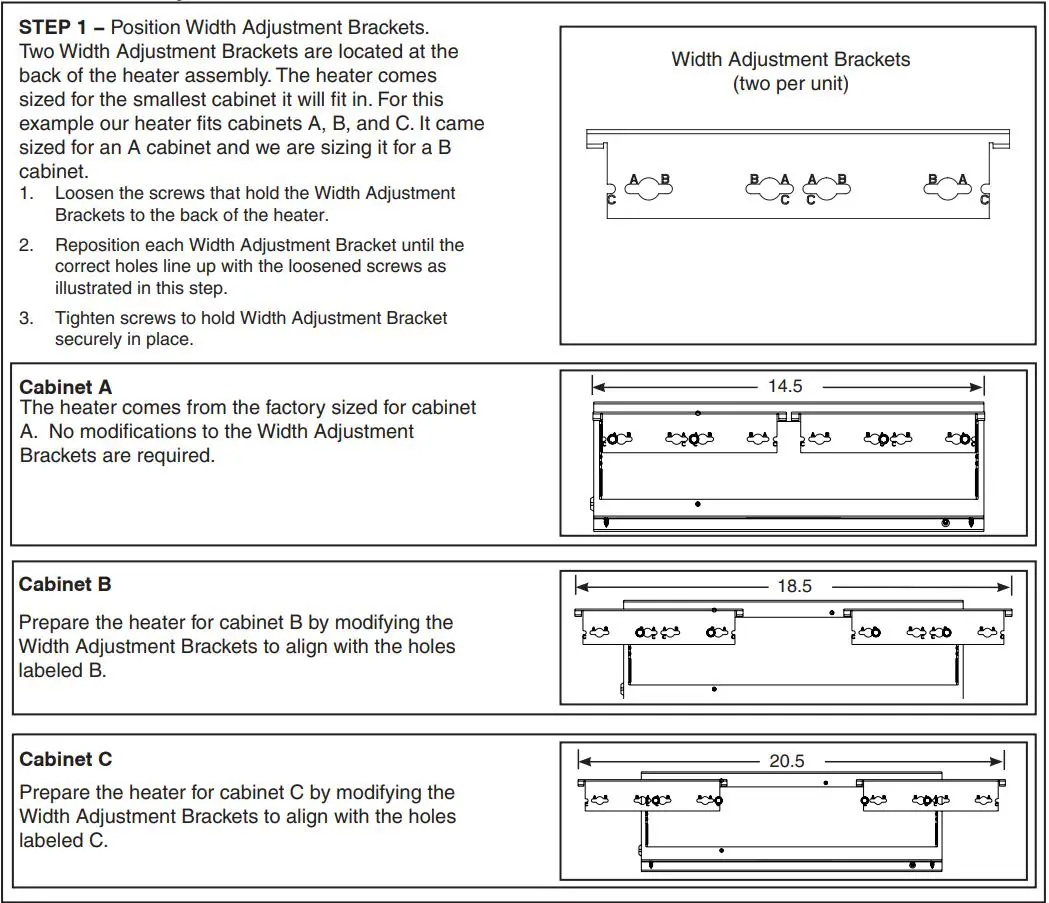 TRANE BAYEAAC04BK1B Electric Heaters for Air Handler Installation Guide - Adjust Heater