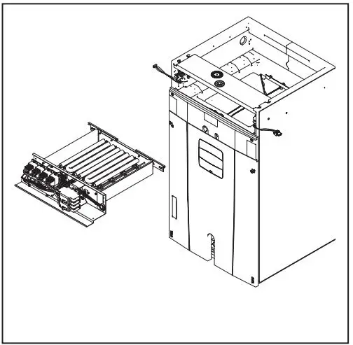 TRANE BAYEAAC04BK1B Electric Heaters for Air Handler Installation Guide - Insert heater assembly into heater compartment