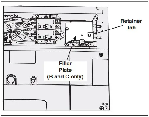 TRANE BAYEAAC04BK1B Electric Heaters for Air Handler Installation Guide - Lock Retainer tabs