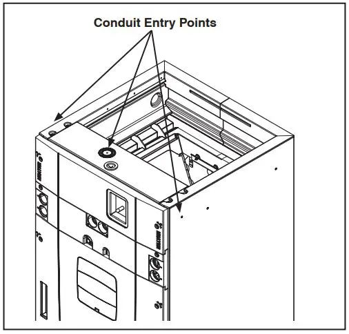 TRANE BAYEAAC04BK1B Electric Heaters for Air Handler Installation Guide - Select a conduit entry point