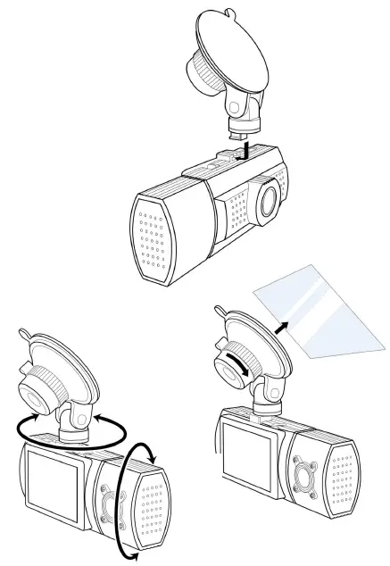 LAMONKE Three Channels Dash Cam 4