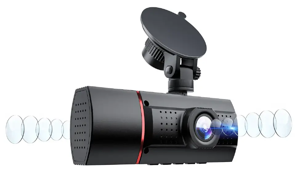 LAMONKE Three Channels Dash Cam