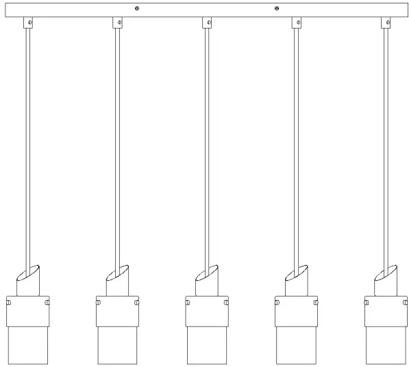 ZEVNI A04518 Fido 28 Inch Wide Island Light-FIG1