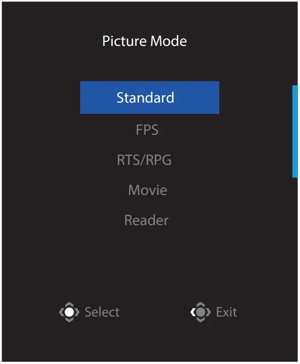 GIGABYTE G27QC Gaming Monitor - Picture Mode