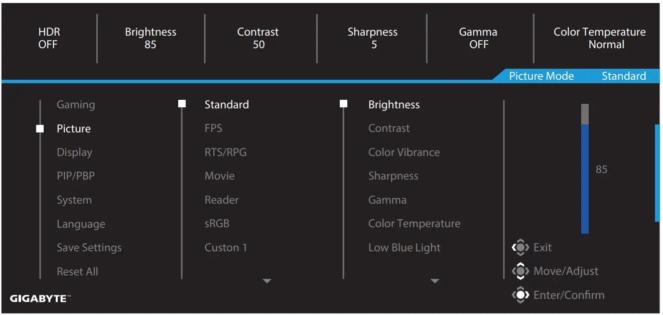 GIGABYTE G27QC Gaming Monitor - Picture