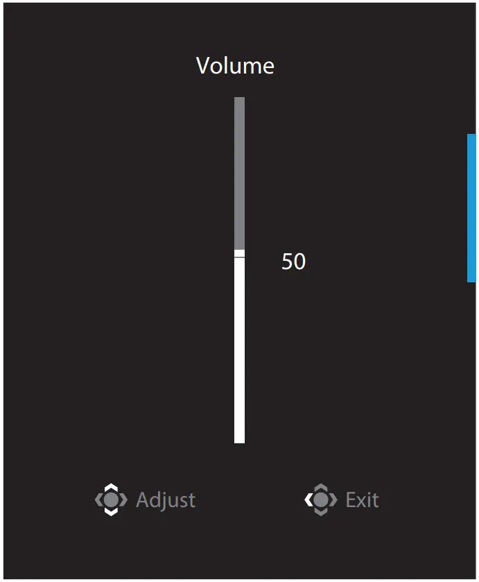 GIGABYTE G27QC Gaming Monitor - Volume menu