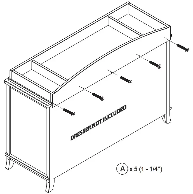 evolur 915 Amsterdam Changing Tray - HARDWARE AND TOOL DIAGRAM 2
