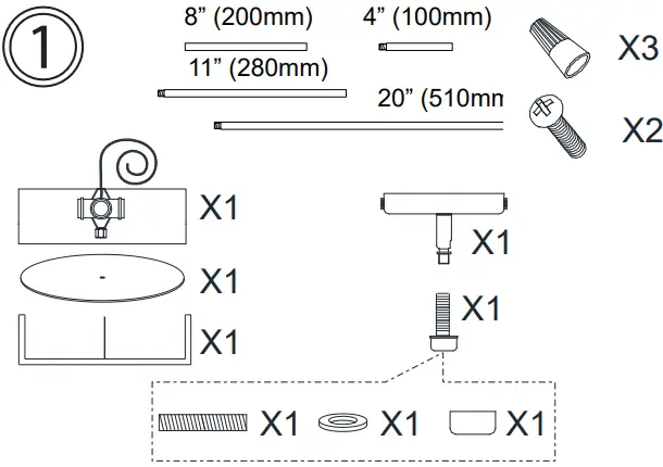 Dainolite-PST-264LP-AGB-WH-Preston-4-Light-Incandescent-FIG-1