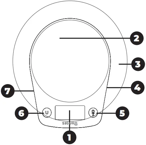 SIGURO SGR-SC-K210B Kitchen Scale 01
