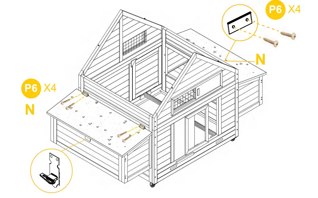 aivituvin AIR 67 Chicken Coop Extension Run - Fig 10