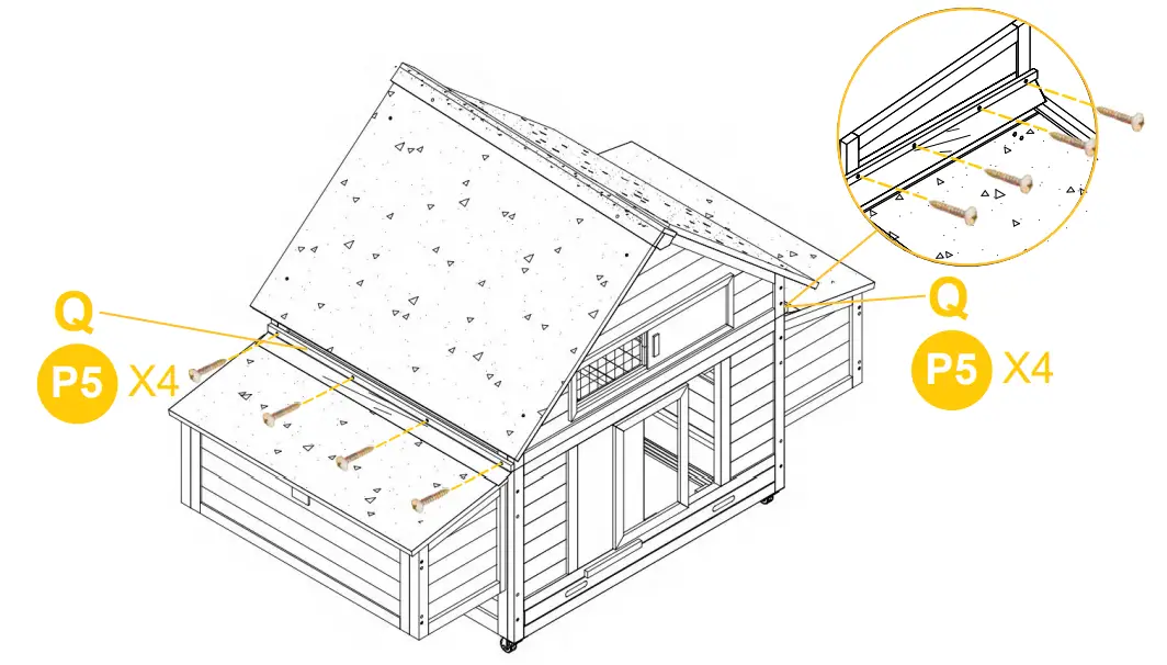 aivituvin AIR 67 Chicken Coop Extension Run - Fig 13