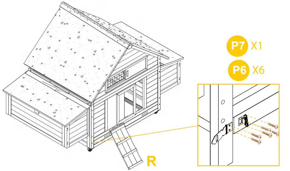 aivituvin AIR 67 Chicken Coop Extension Run - Fig 14