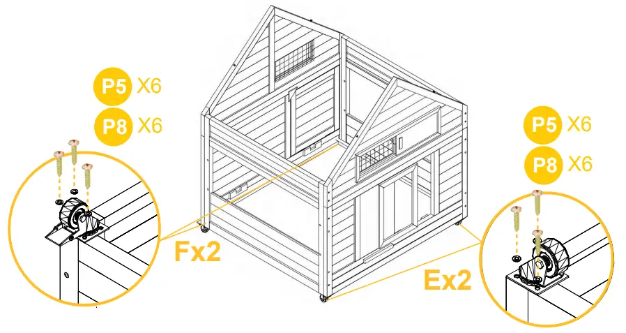 aivituvin AIR 67 Chicken Coop Extension Run - Fig 5